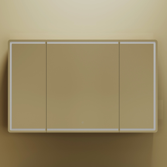 Зеркало-шкаф Sancos Mirror 120 дуб чарльстон, с LED подсветкой