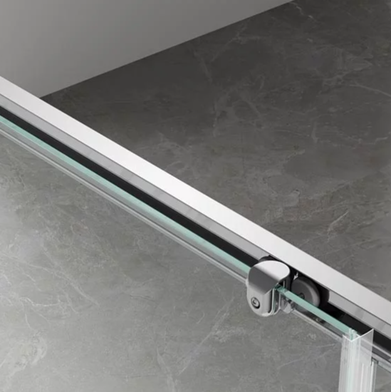 Душевая дверь в нишу Veconi Vianno VN-55 Pear 130 см, профиль хром, стекло рифленое