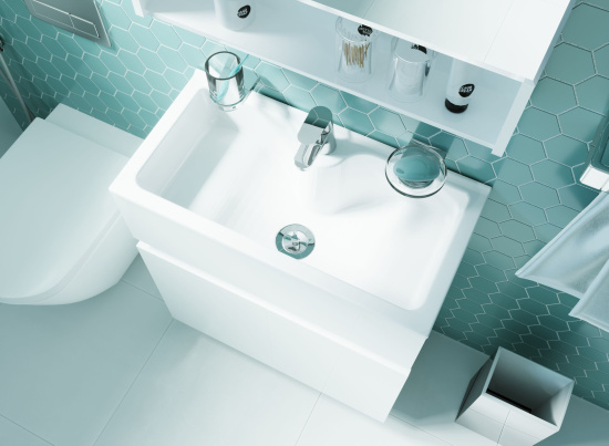 Тумба с раковиной 1MarKa Mira 60H белый глянец