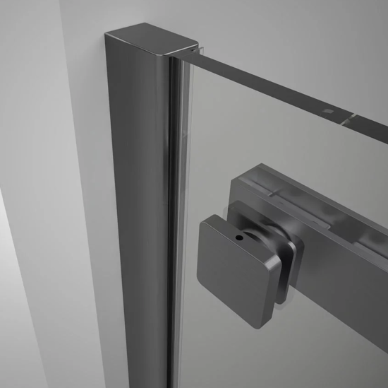 Душевой уголок Veconi Rovigo RV-075GR 160x80, профиль графит брашированный