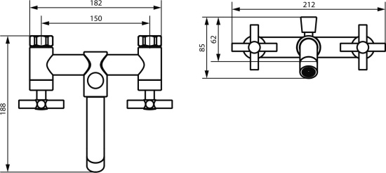 Смеситель для ванны Damixa RedBlu Neo Classic 241000000