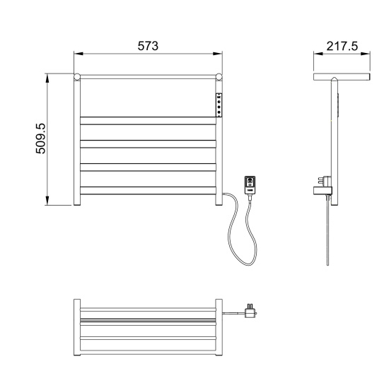 Полотенцесушитель электрический Wonzon & Woghand Essen WW-A402-BR
