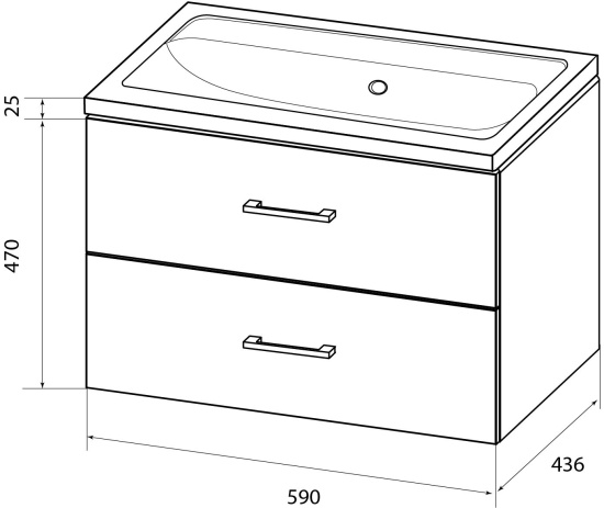 Мебель для ванной Marka One Elena 60 стекло