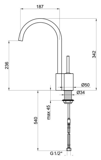 Смеситель для кухни Webert Omega OM920302