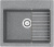 Мойка кухонная AQUATON Делия 60 серая