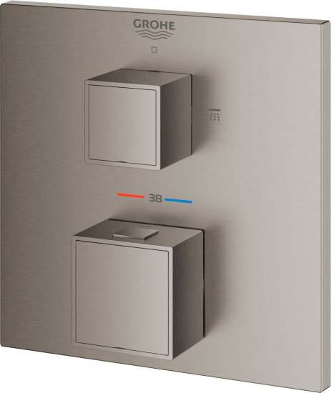 Смеситель для душа Grohe Grohtherm Cube 24154AL0 термостат, темный графит