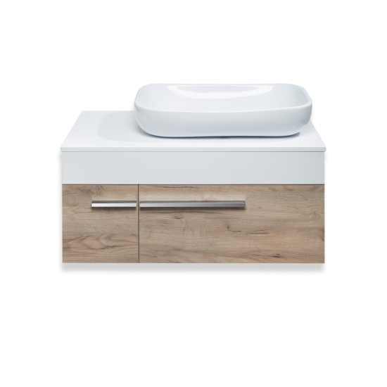 Зеркало-шкаф Runo Вудлайн 100, крафтовый дуб