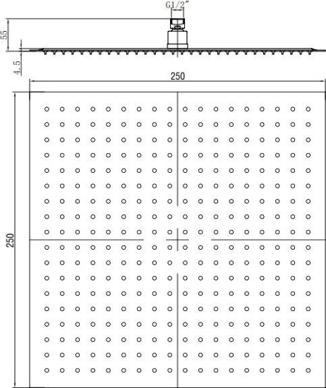 Верхний душ RGW Shower Panels SP-82-25