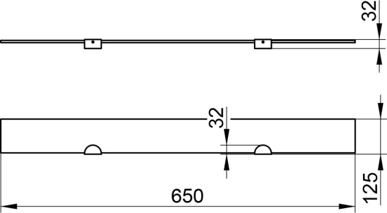 Полка Keuco Edition 300 30010 65 см, без держателей