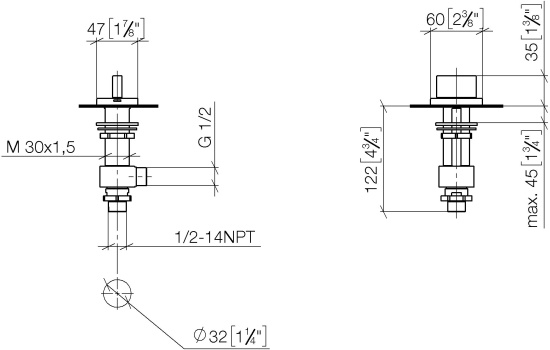 Смеситель для раковины Dorn Bracht CL.1 13714705-00 хром