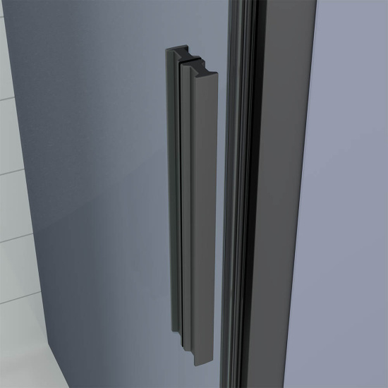 Душевая дверь в нишу Veconi Ottimo P20 B OP20B-120-01-C9, профиль черный матовый, стекло прозрачное