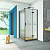 Душевой уголок Vegas Glass AFP-Fis Retta 110*120 02М Moru R, профиль черный матовый стекло Moru