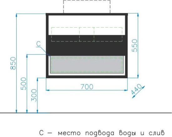 Тумба с раковиной Style Line Амстердам 70