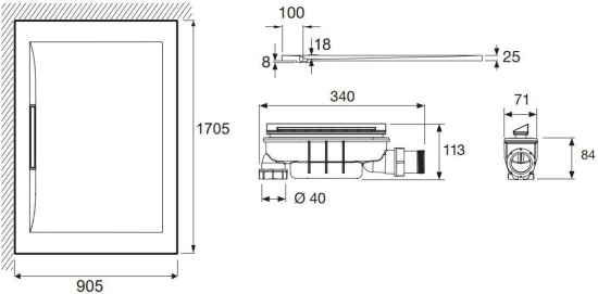 Поддон для душа Jacob Delafon Flight Pure E62335-00 170х90