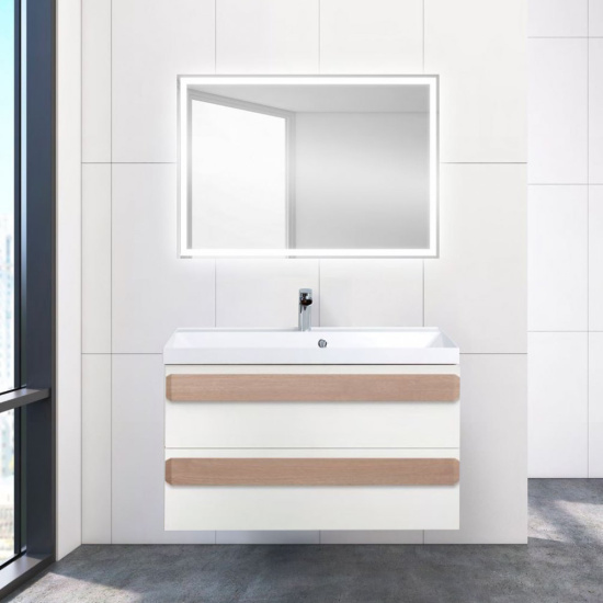 Тумба с раковиной BelBagno Aurora 90 bianco opaco