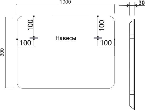 Зеркало Vincea VLM-3VC100 100х80 с подсветкой