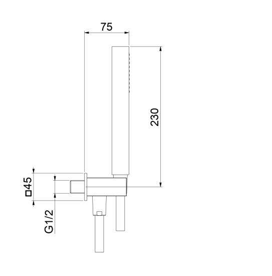 Душевой гарнитур Fiore Kube 30BB8785, белый