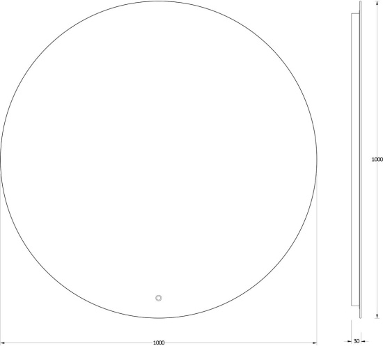 Зеркало круглое Evoform Ledshine BY 2647 100x100