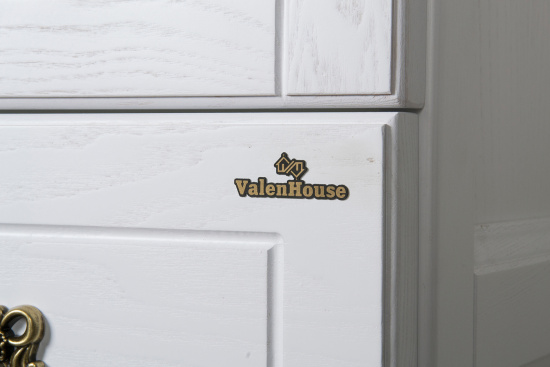 Пенал ValenHouse Эллина 40 L белый, фурнитура бронза