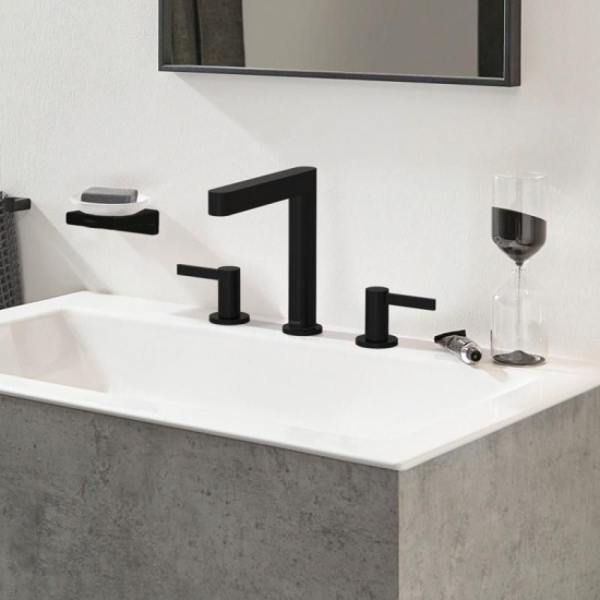 Смеситель для раковины Hansgrohe Finoris 160 76034670 матовый черный