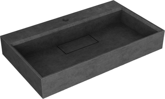 Тумба с раковиной Raval Facet 80 антрацит
