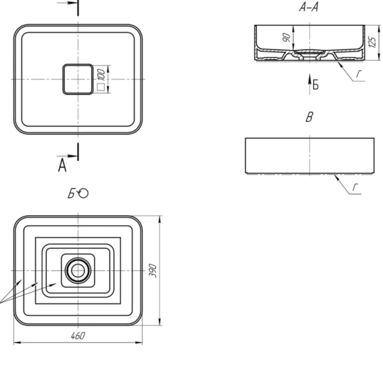 Тумба с раковиной Aqwella Craft 80 дуб балтийский