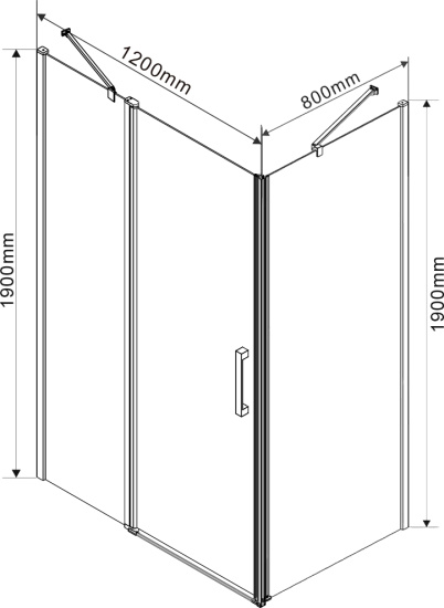 Душевой уголок Vincea Orta VSR-1O8012CL 120х80 см, профиль хром