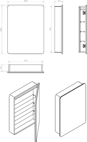 Мебель для ванной Art&Max Techno 70 подвесная, сосна