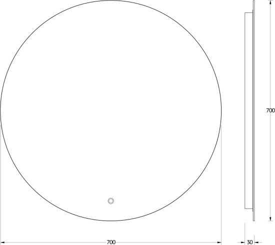 Зеркало круглое Evoform Ledshine BY 2654 70x70