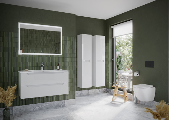 Мебель для ванной Sancos Norma 2.0 100 белый глянец