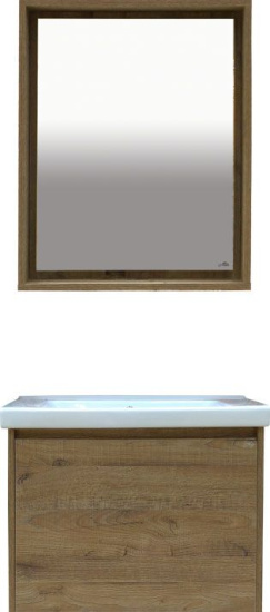 Зеркало Misty Даллас 65 светлое дерево, с подсветкой