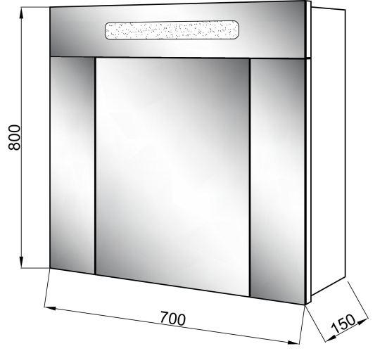 Зеркало-шкаф Cerutti SPA Ломбардия 70