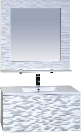 Зеркало Misty Вегас 90 с полочкой и светильником