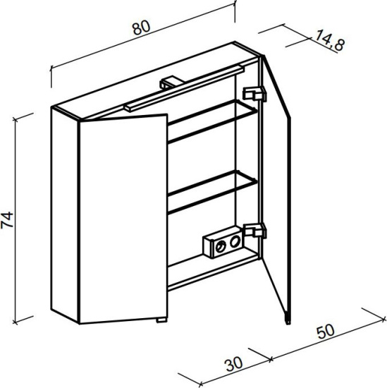 Мебель для ванной Sancos Libra 80 дуб чарльстон