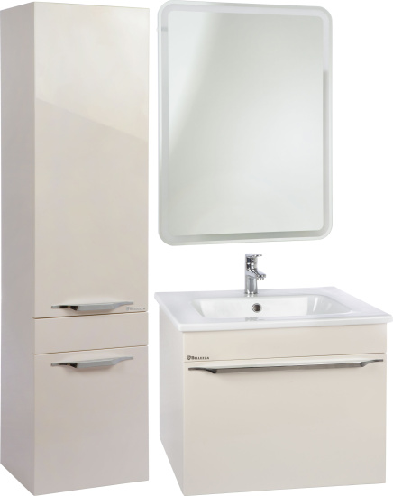 Тумба с раковиной Bellezza Альдо 60 бежевая, 1 ящик