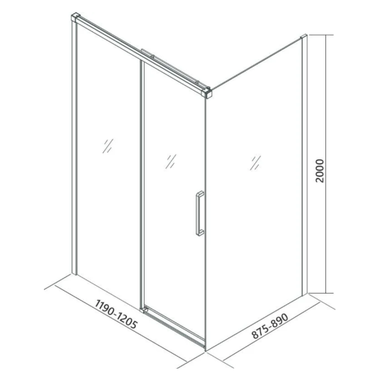 Душевой уголок Veconi Premium Trento PTC-SP-40G 120x90, профиль золото