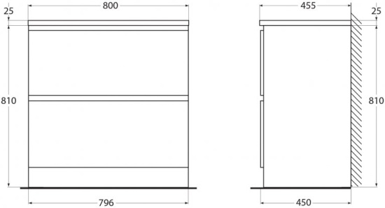 Тумба с раковиной BelBagno Albano 80 напольная, rovere rustico