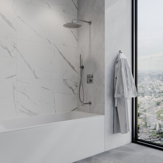 Смеситель для ванны AQUAme AQM8812GM термостат на 3 потребителя