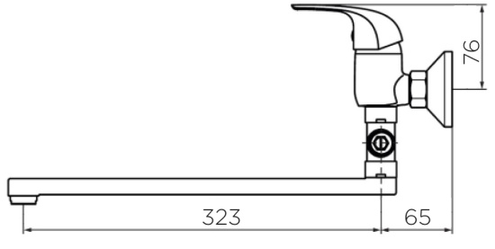 Смеситель для ванны Dorff Stark D1109500 универсальный