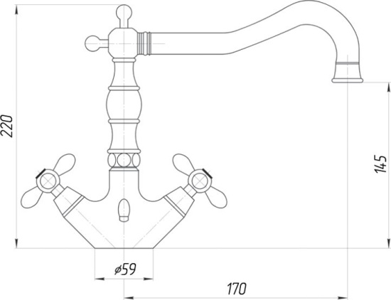 Смеситель для раковины Migliore Princeton Plus 19417 хром