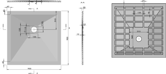 Поддон для душа Vincea VST-4SR9090A 90x90 антрацит