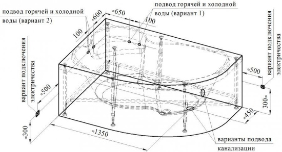Акриловая ванна Vannesa Ирма 2 150х100 см