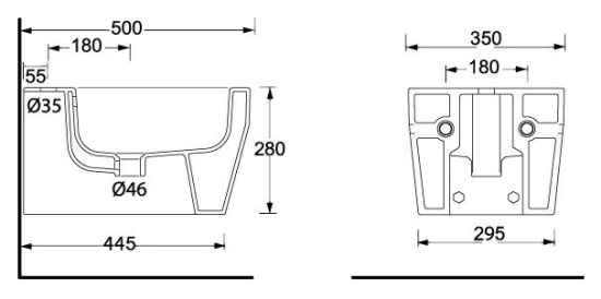 Биде подвесное BelBagno Alise BB540BH