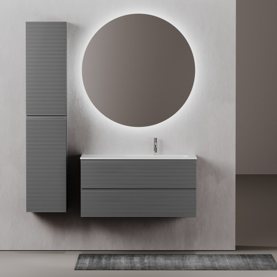 Тумба с раковиной Sancos Folk 100 R grey soft