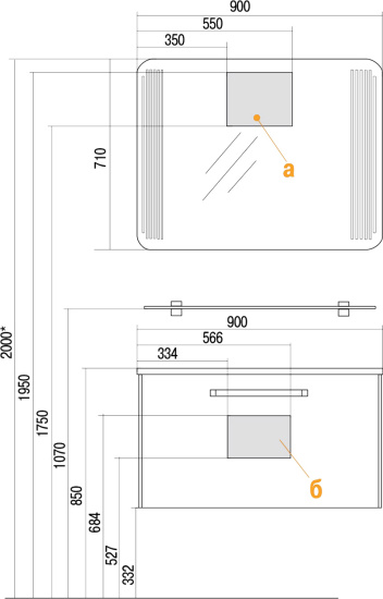 Мебель для ванной Aquaton Валенсия 90 белый жемчуг