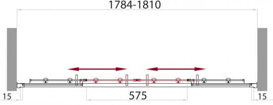 Душевая дверь в нишу BelBagno Uno BF 2 180 M Cr