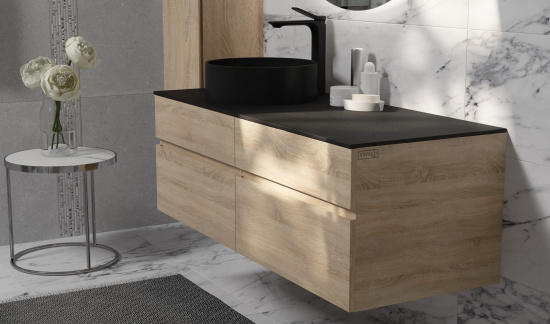 Тумба с раковиной Raval Decent 120 дуб сонома