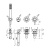 Смеситель для ванны Webert Opera Moderna OE860312560, черный