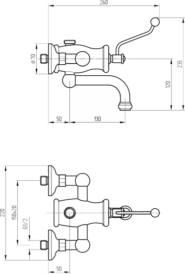 Смеситель для ванны Migliore Vivaldi 19541 хром