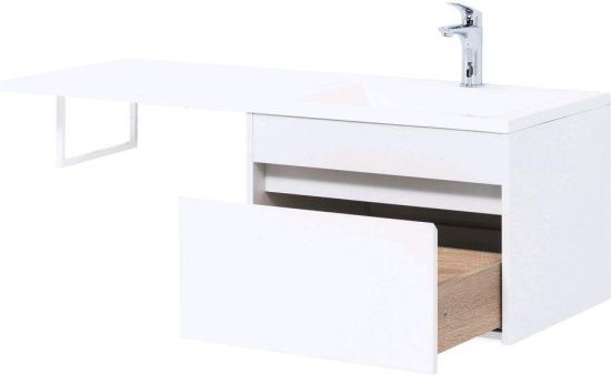 Тумба с раковиной Aquanet Токио 120 R белая подвесная, 1 ящик